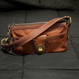 Coach 10326 Single Turnlock Small Legacy - Cognac